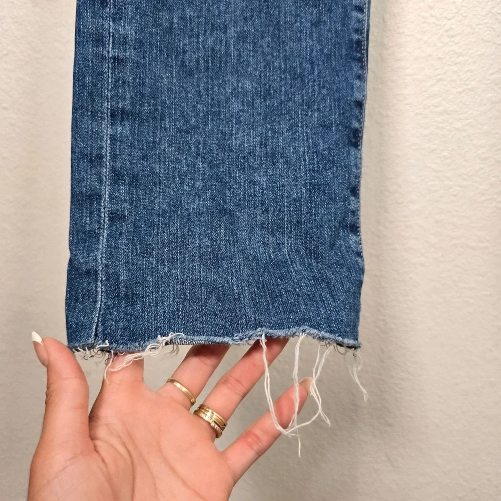 AG Jeans Owens athletic Fit Denim Jeans Distressed Hem Dark Wash 30 ×‎ 32